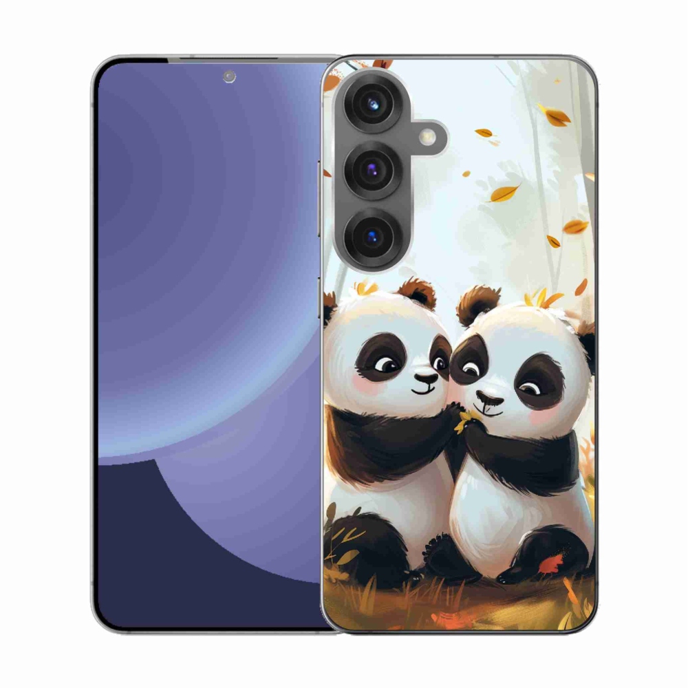 Zselés borítás mmCase Samsung Galaxy S25 készülékhez - pandák