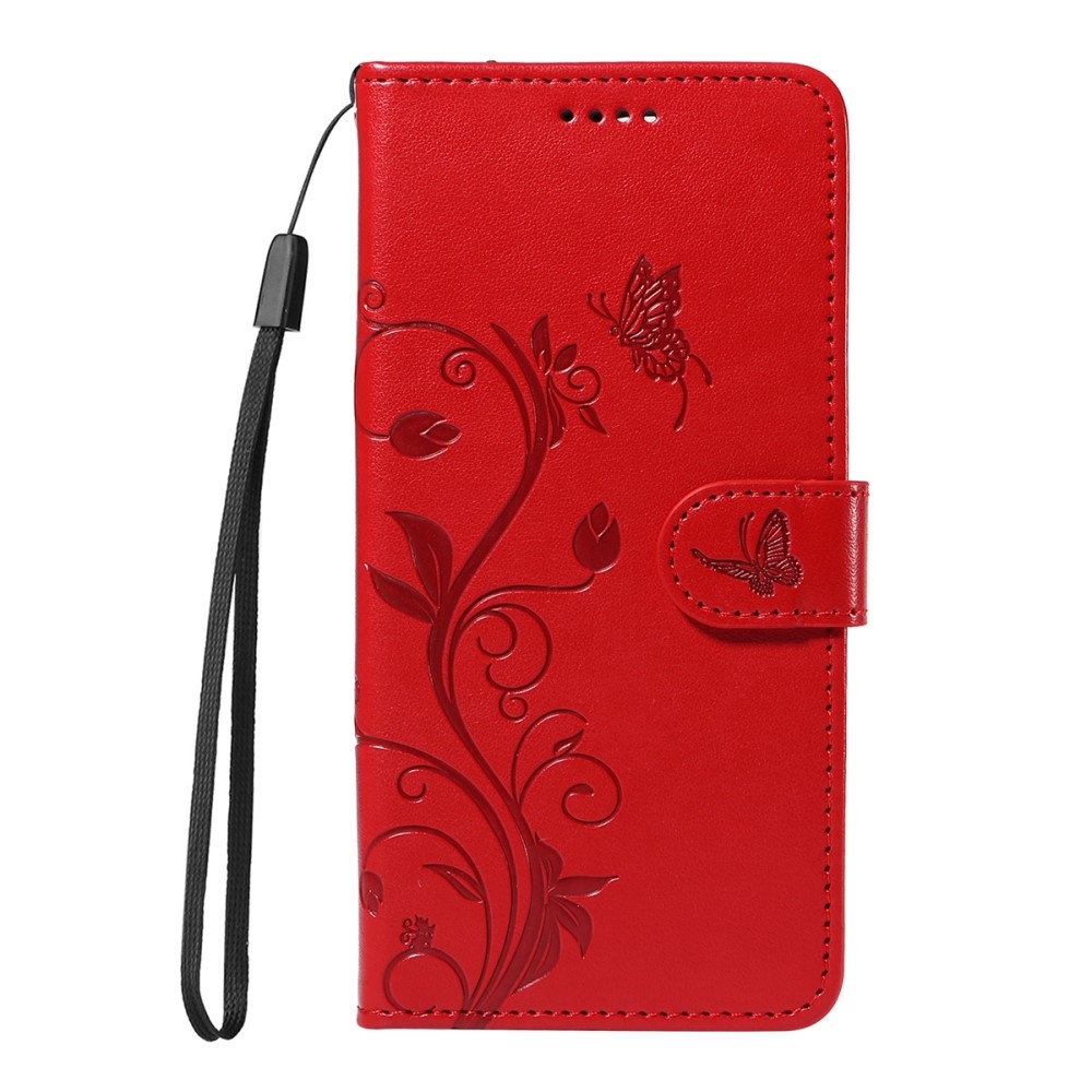 Virágos könyv tok Xiaomi Redmi A5 (173.45x79.35x8.45mm) - piros