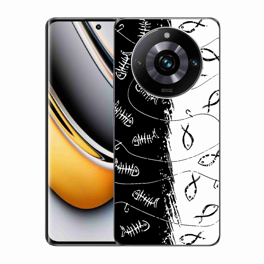 Zselés borítás mmCase a Realme 11 Pro/11 Pro+ készülékhez - csontvázak és halak