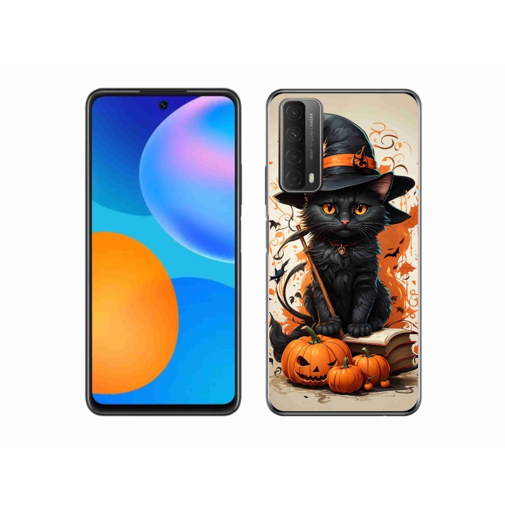 Zselés borítás mmCase a Huawei P Smart (2021) - cat wizard számára