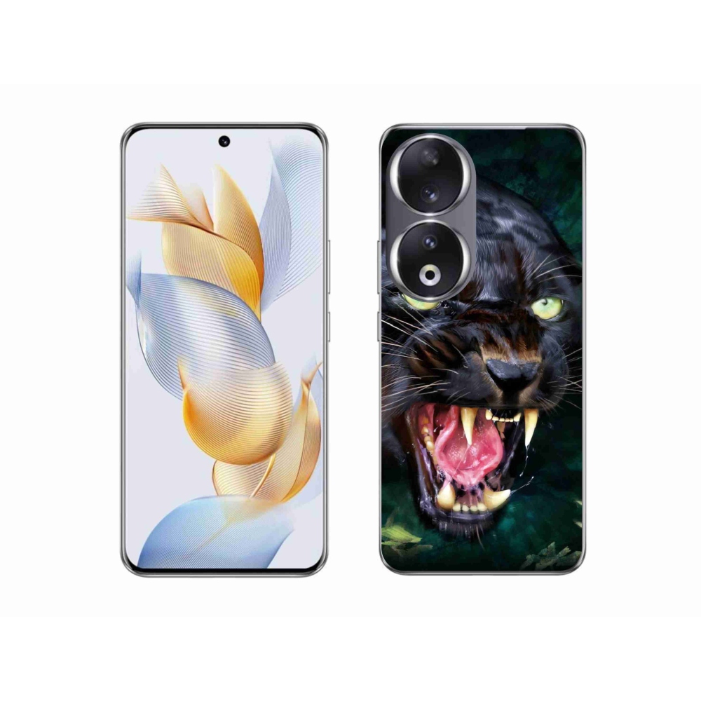 Zselés borítás mmCase a Honor 90-hez - dühös fekete párduc