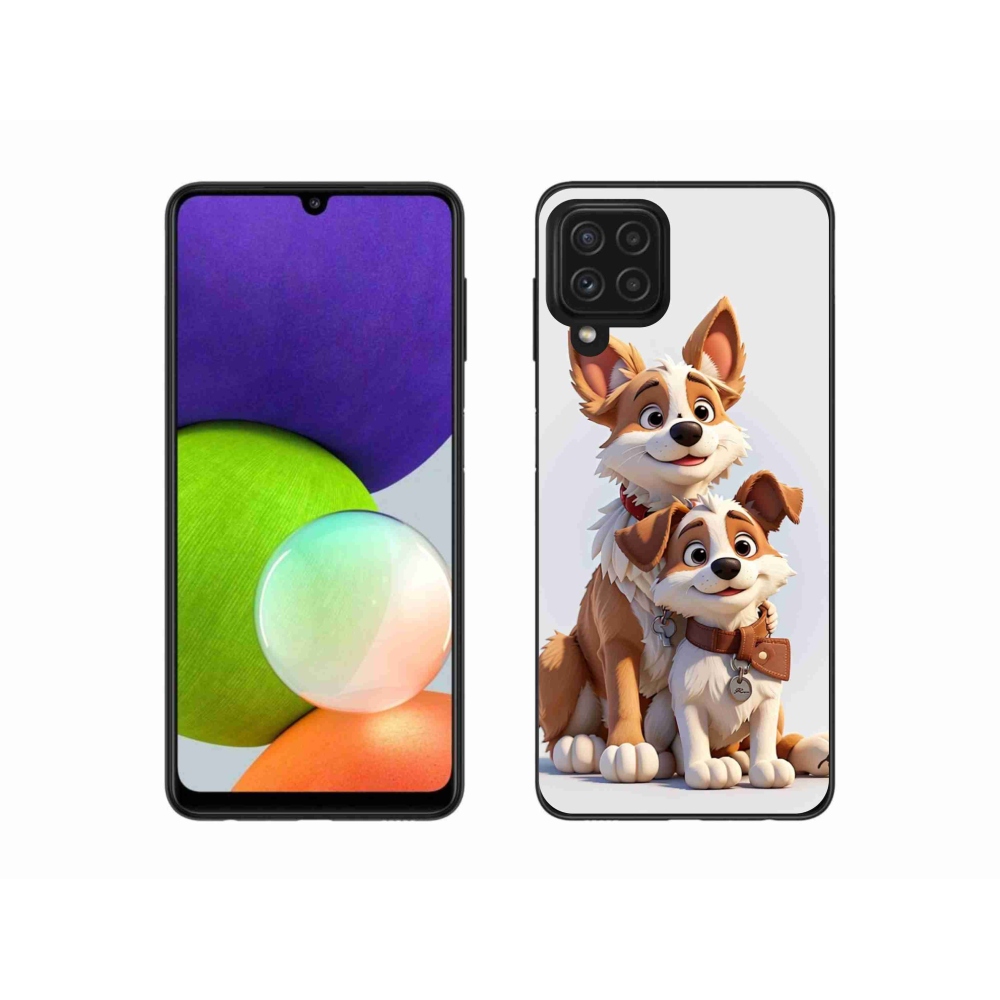 Gél borítás mmCase Samsung Galaxy A22 4G - rajz kutyákhoz
