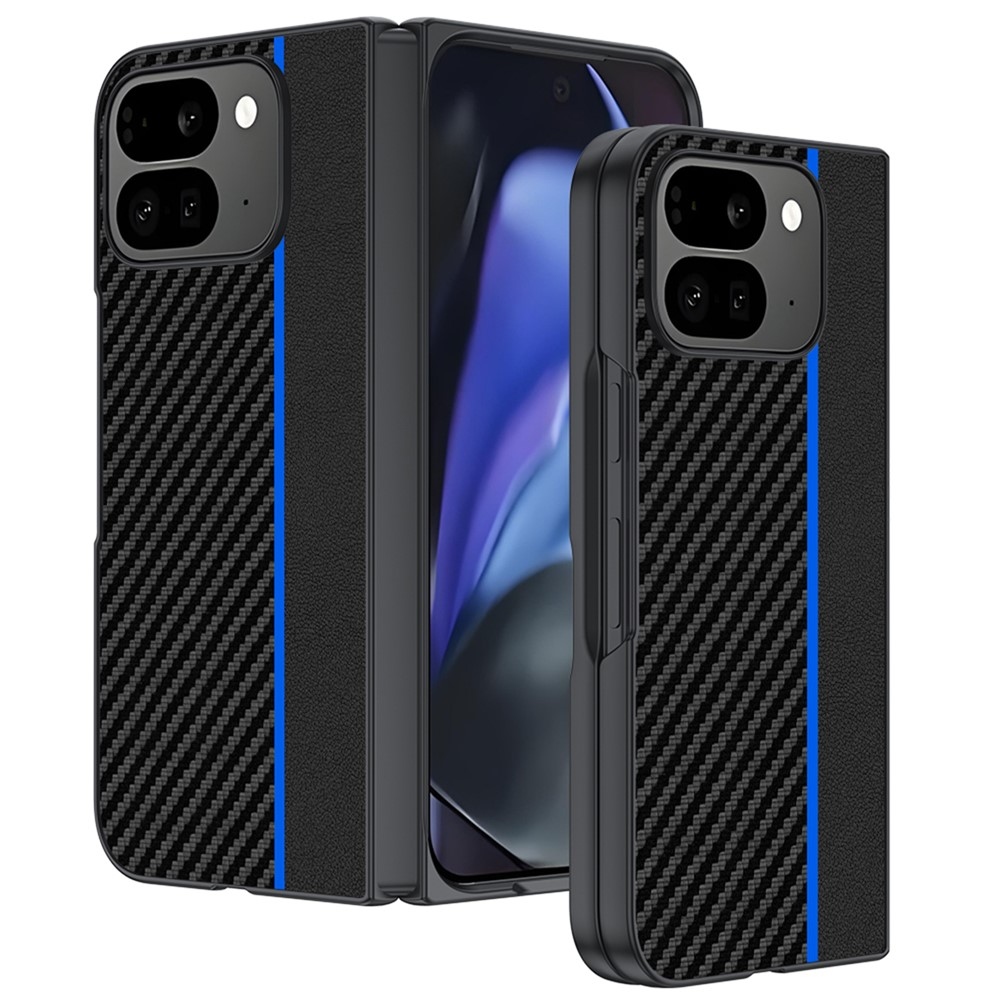 Carbone műanyag borítás Google Pixel 10 Pro Foldhoz - kék