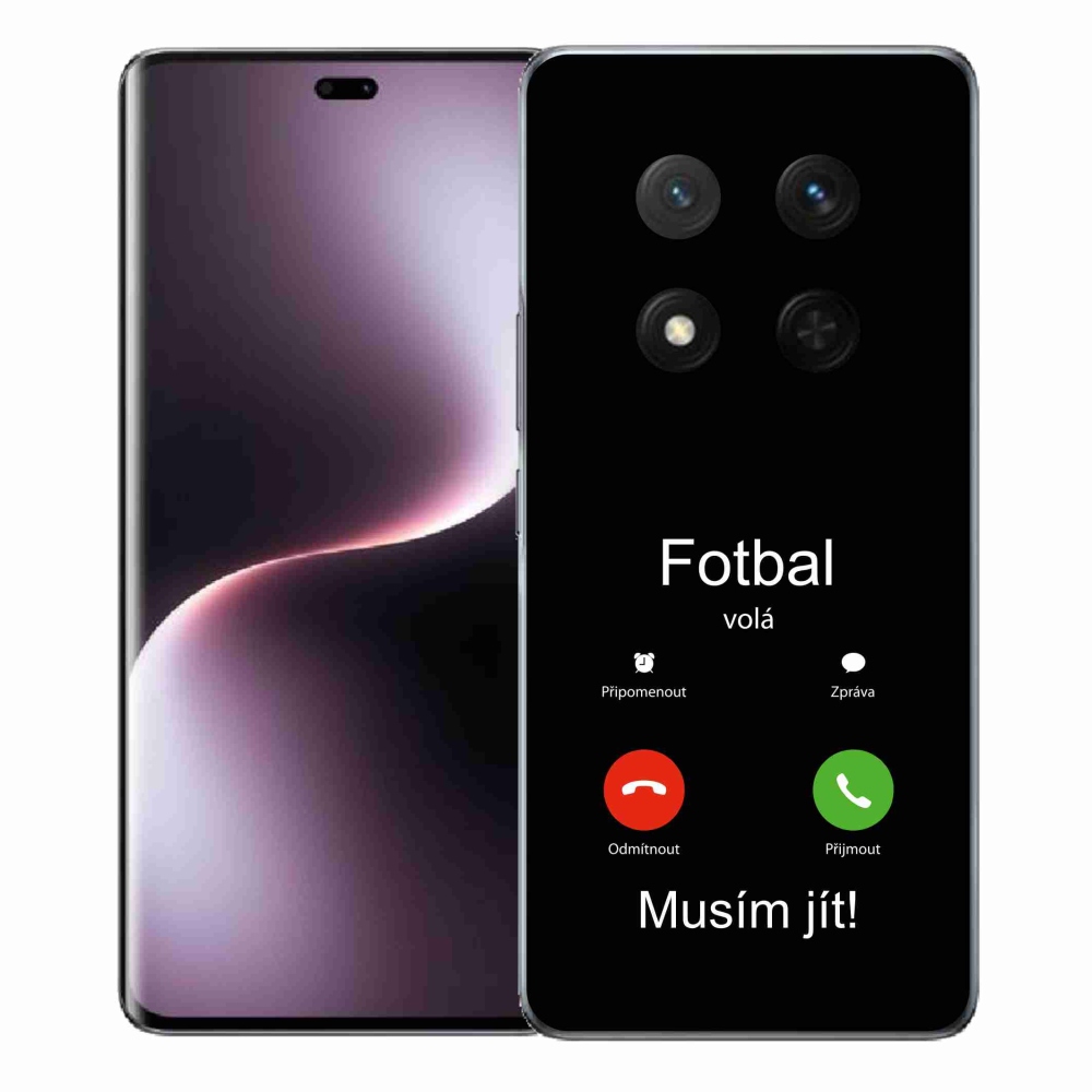 Gél borítás mmCase a Honor Magic 7 Lite 5G-n - futballhívások fekete háttérrel