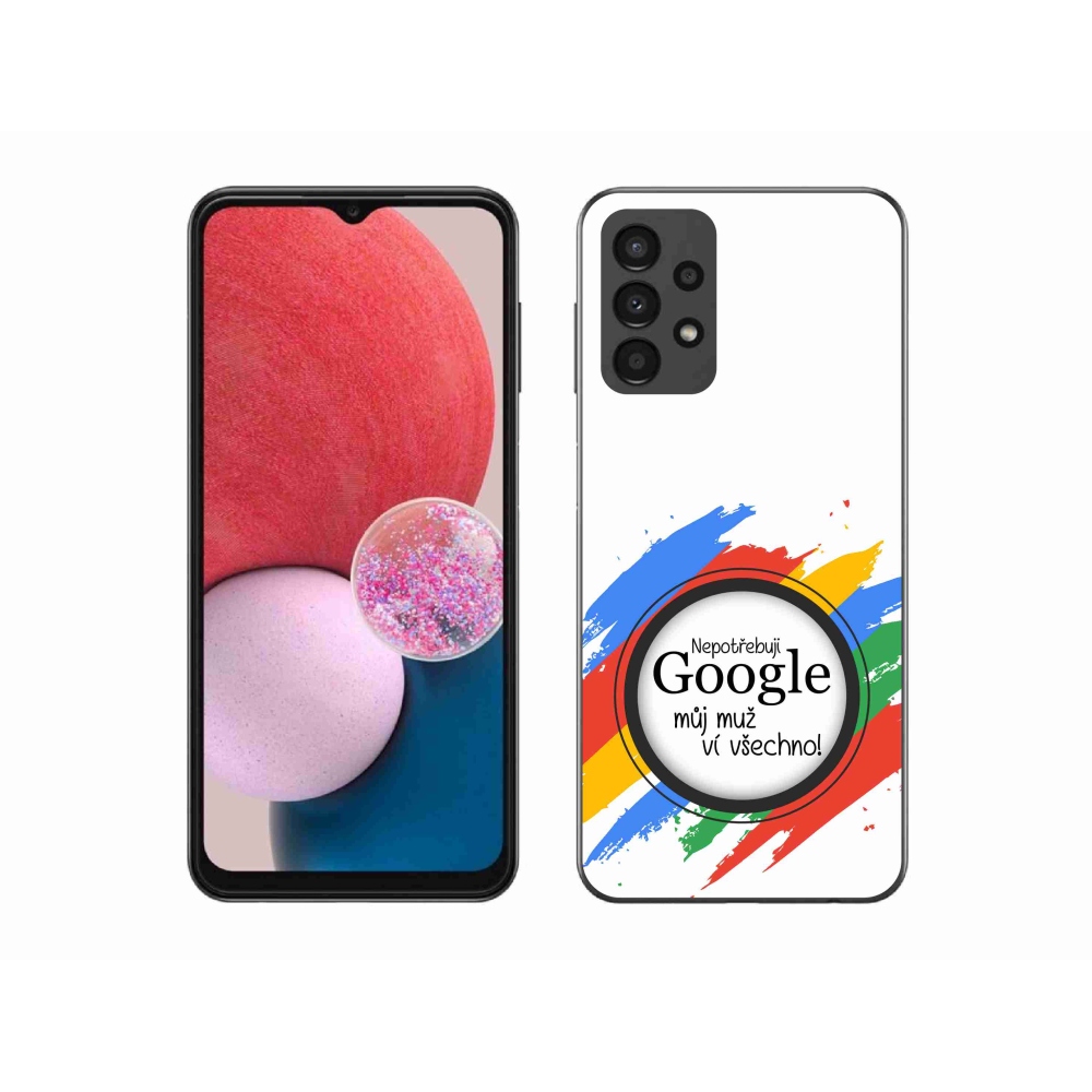 Gél borítás mmCase Samsung Galaxy A13 4G - az ember mindent tud fehér háttérrel