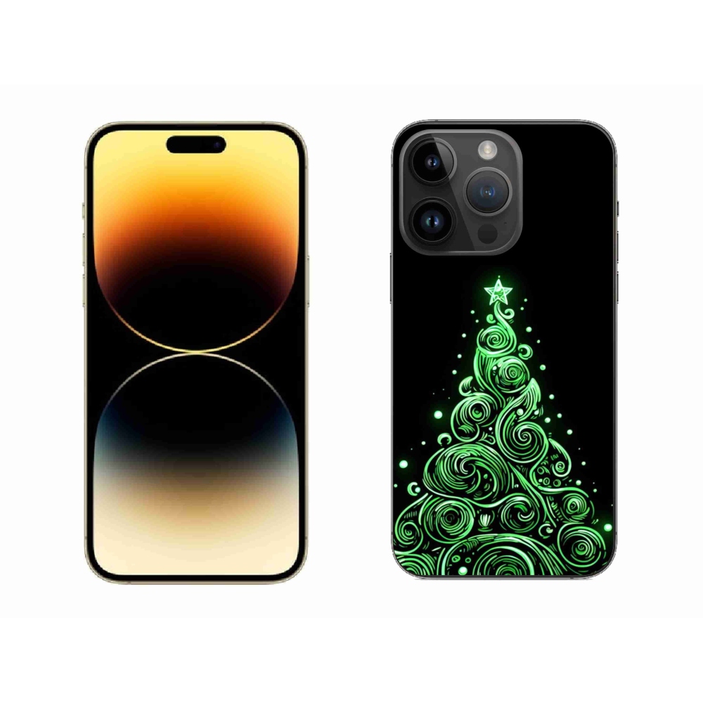 Gél borítás mmCase iPhone 14 Pro Max készülékhez - neon karácsonyfa 3