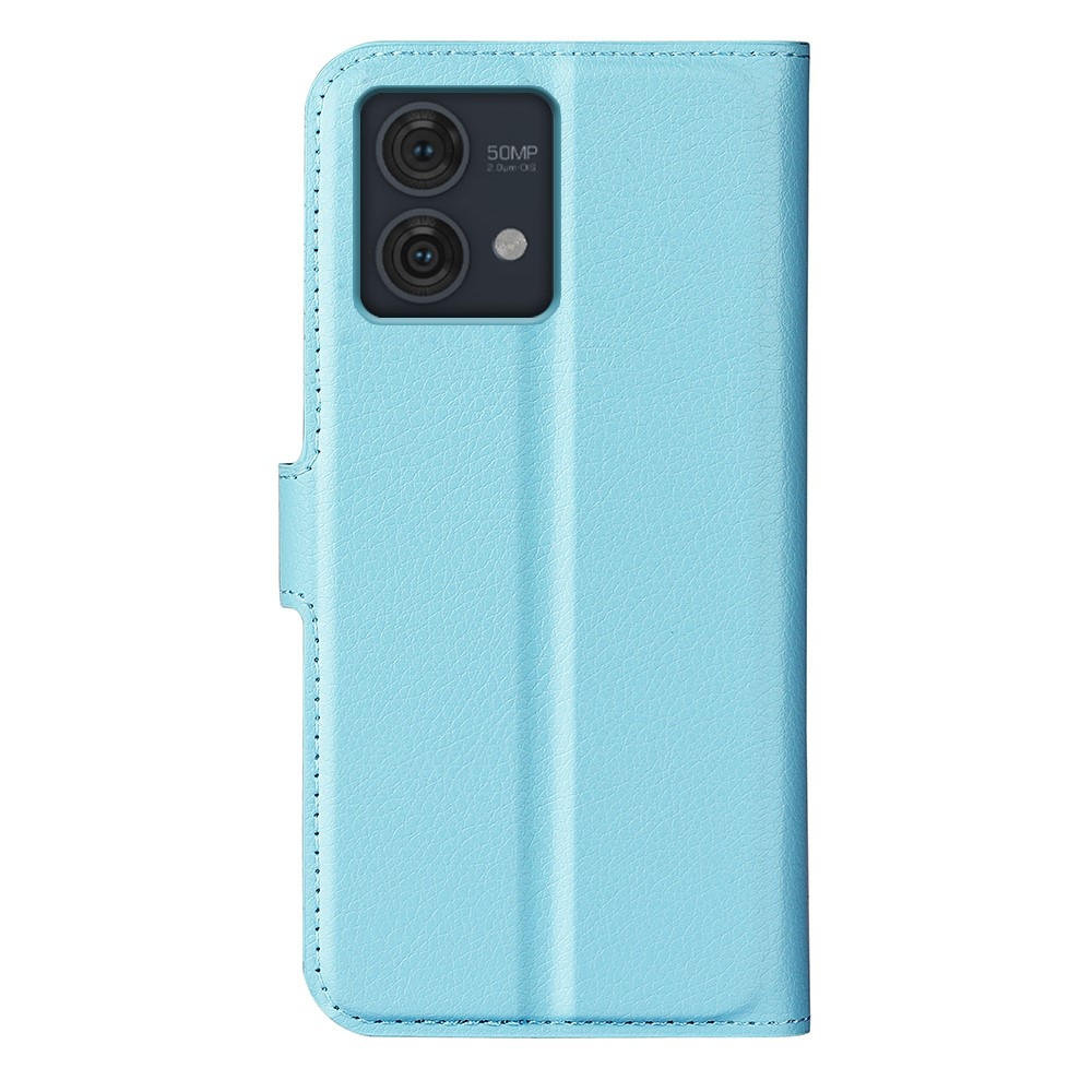 Litchi könyv tok Motorola Moto G84 5G-hez - kék