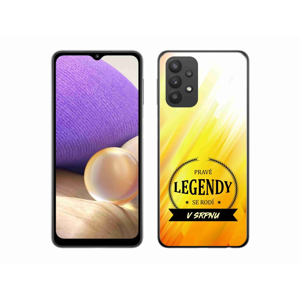 Gél borító mmCase Samsung Galaxy A32 5G - Augusztus legendái sárga háttérrel