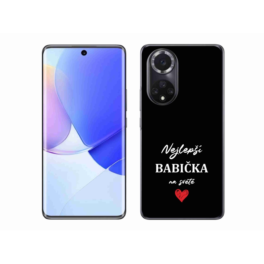 Gél borító mmCase a Huawei Nova 9-en - a legjobb nagymama 1 fekete háttérrel