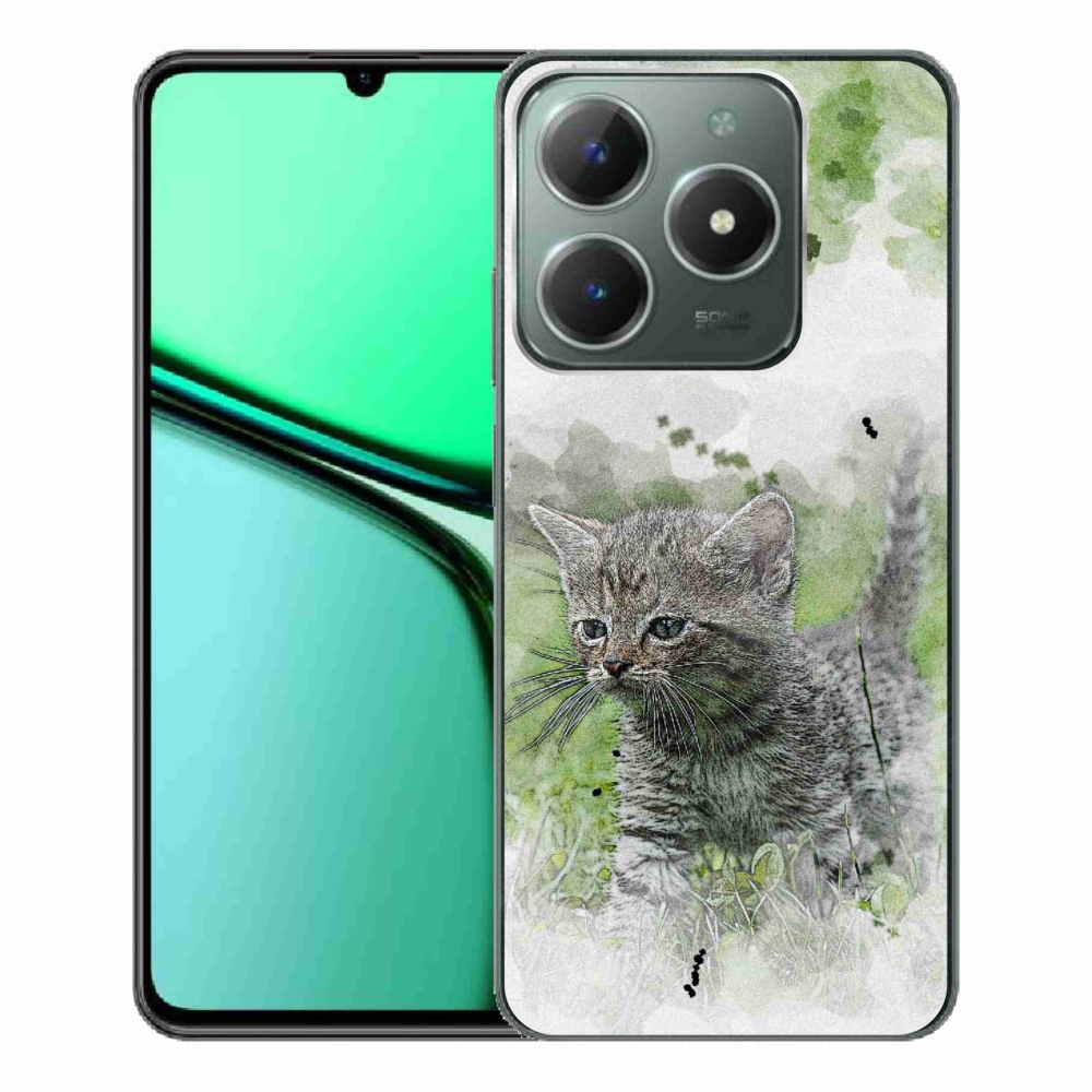 Gél borítás mmCase a Realme C61 készülékhez - aranyos cica 1
