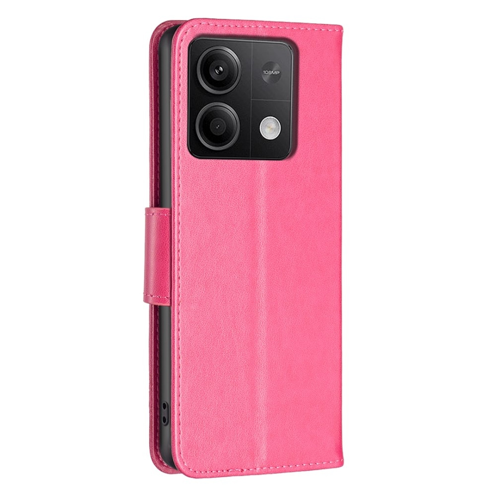 Pillangó könyv tok Xiaomi Redmi Note 13-hoz - rózsaszínű