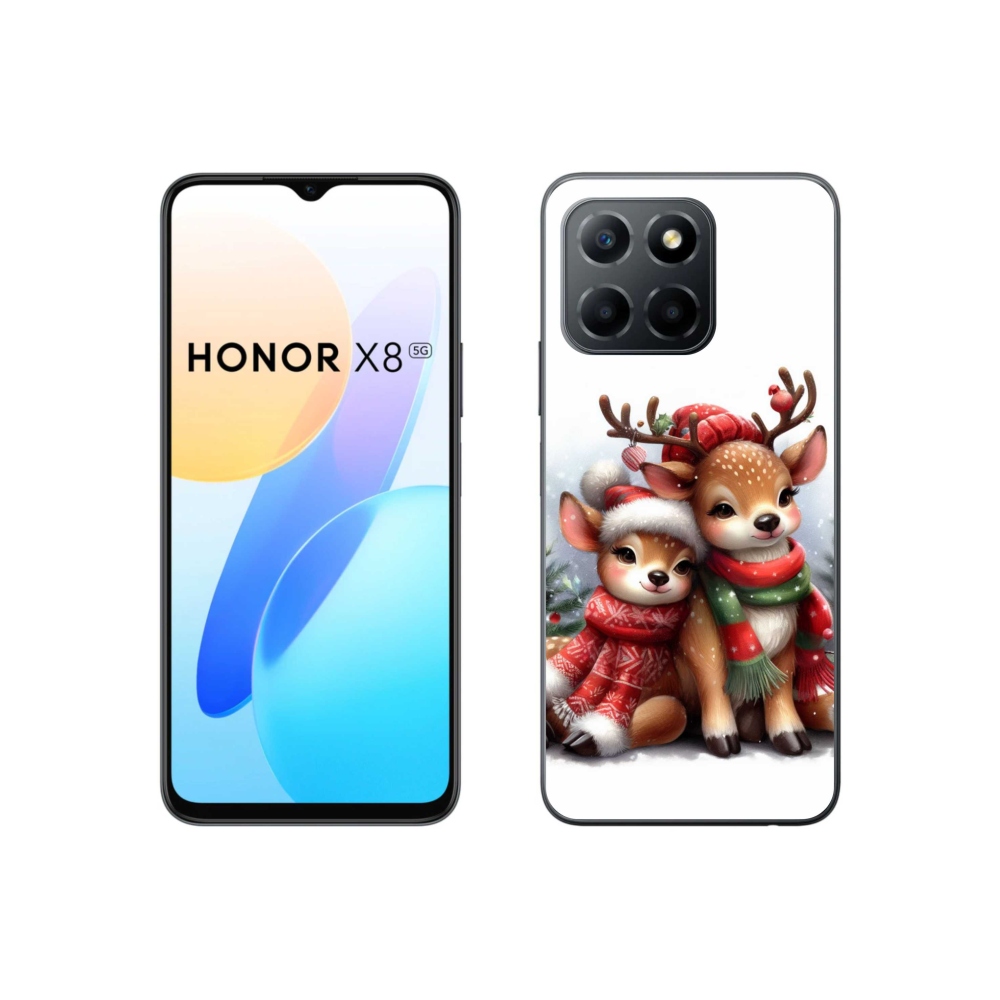Zselés borítás mmCase a Honor X8 5G/70 Lite 5G készülékhez - karácsonyi rénszarvas