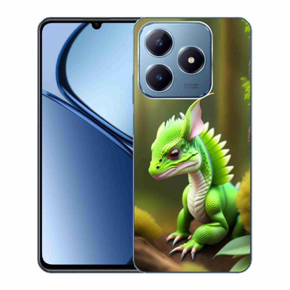 Zselés borítás mmCase a Realme C63 készülékhez - zöld sárkány