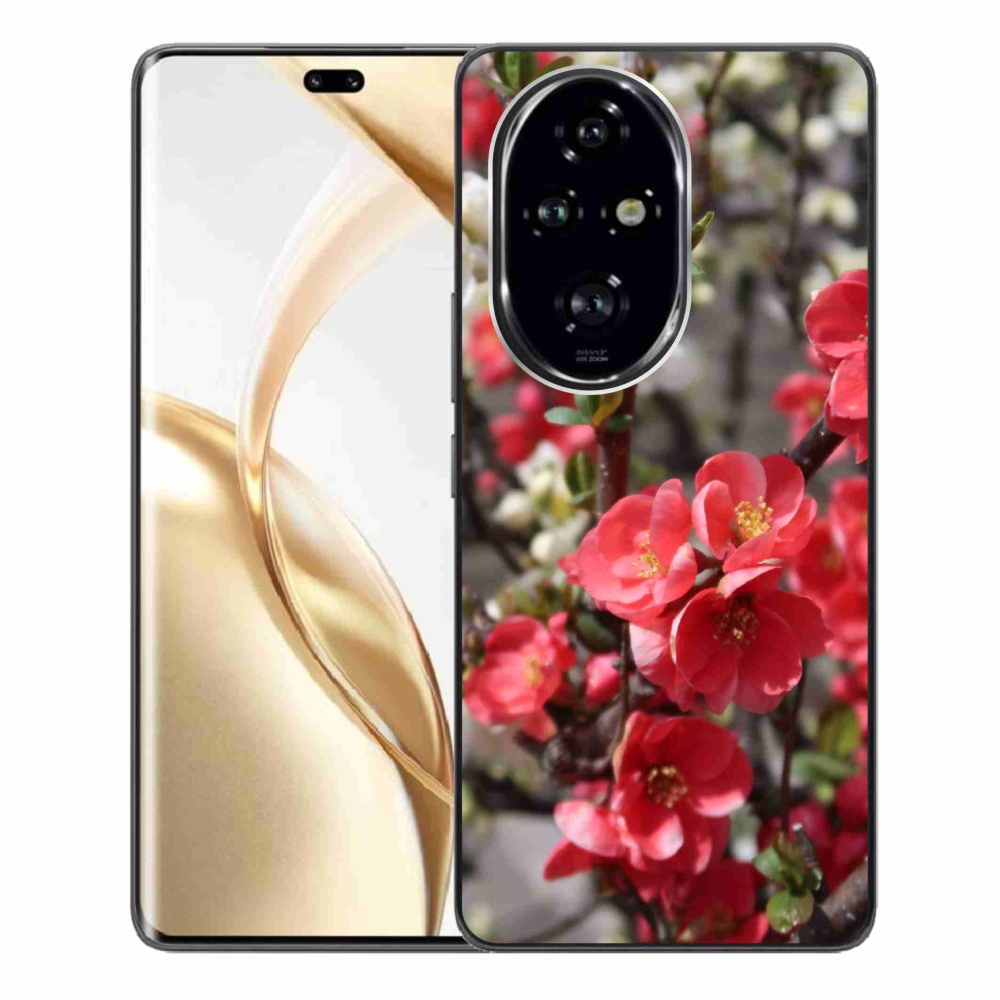 Zselés borító mmCase a Honor 200 Pro 5G számára - piros virágok