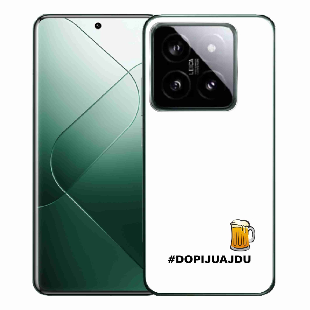 Gél borító mmCase a Xiaomi 14 Pro számára - sör motívum 1 fehér háttér