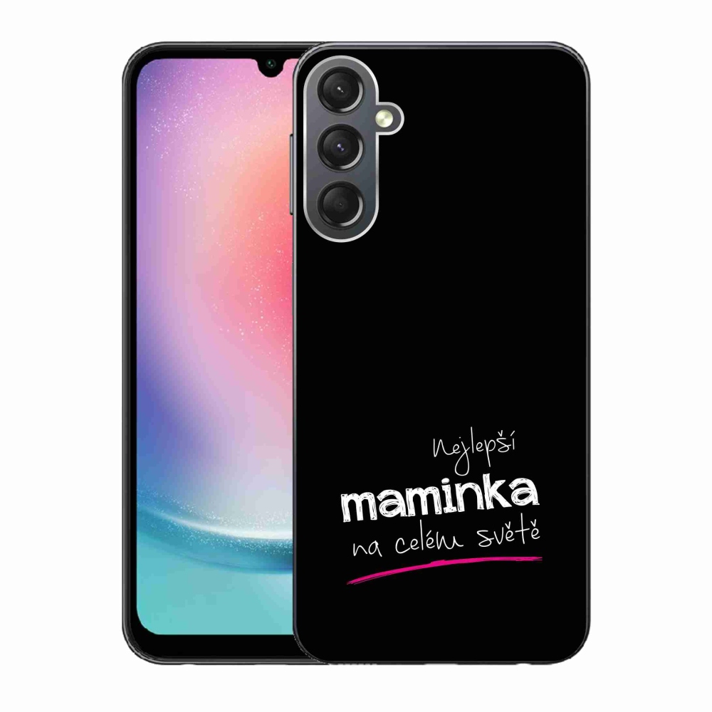 Gél borító mmCase Samsung Galaxy A24 - legjobb anya 4 fekete háttérrel