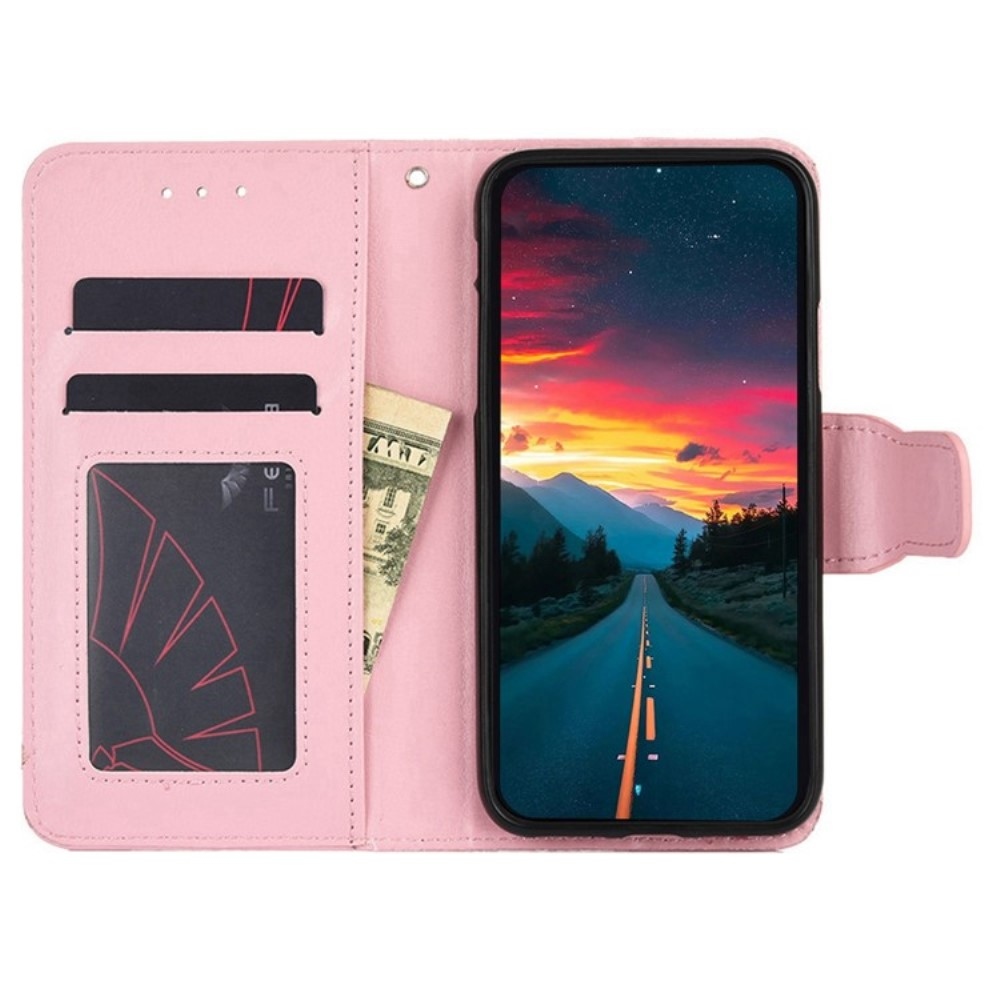 Könyvtáska tok Huawei Nova 12i - rózsaszín