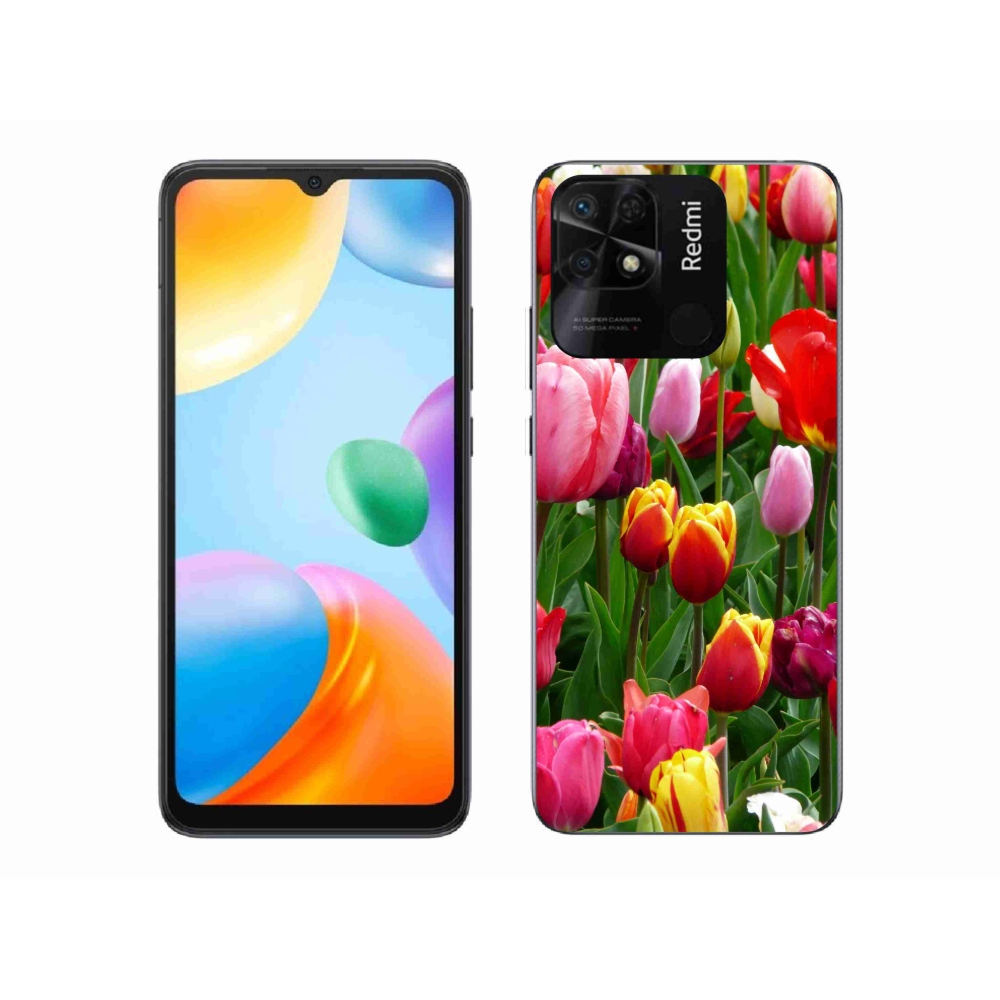 Gél borítás mmCase a Xiaomi Redmi 10C-hez - tulipánok