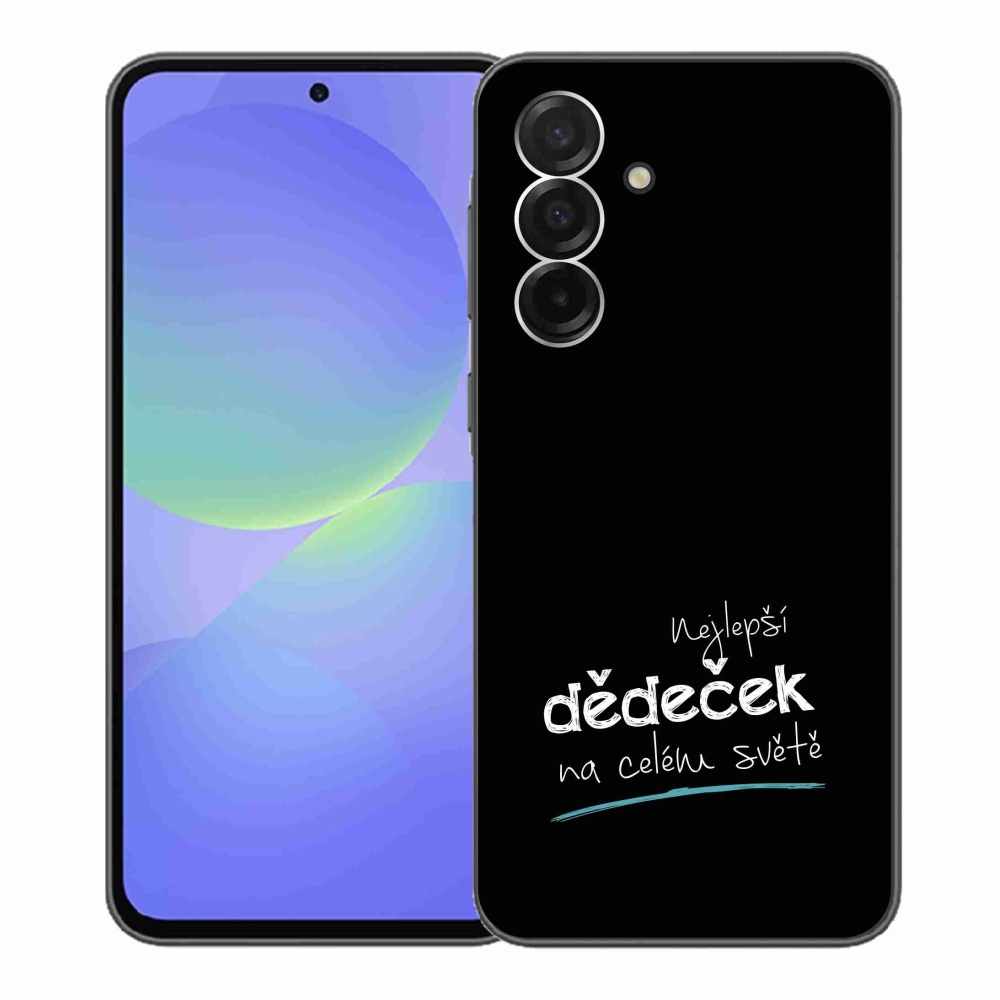 Gél borító mmCase Samsung Galaxy A36 5G - a legjobb nagypapa 3 fekete háttérrel