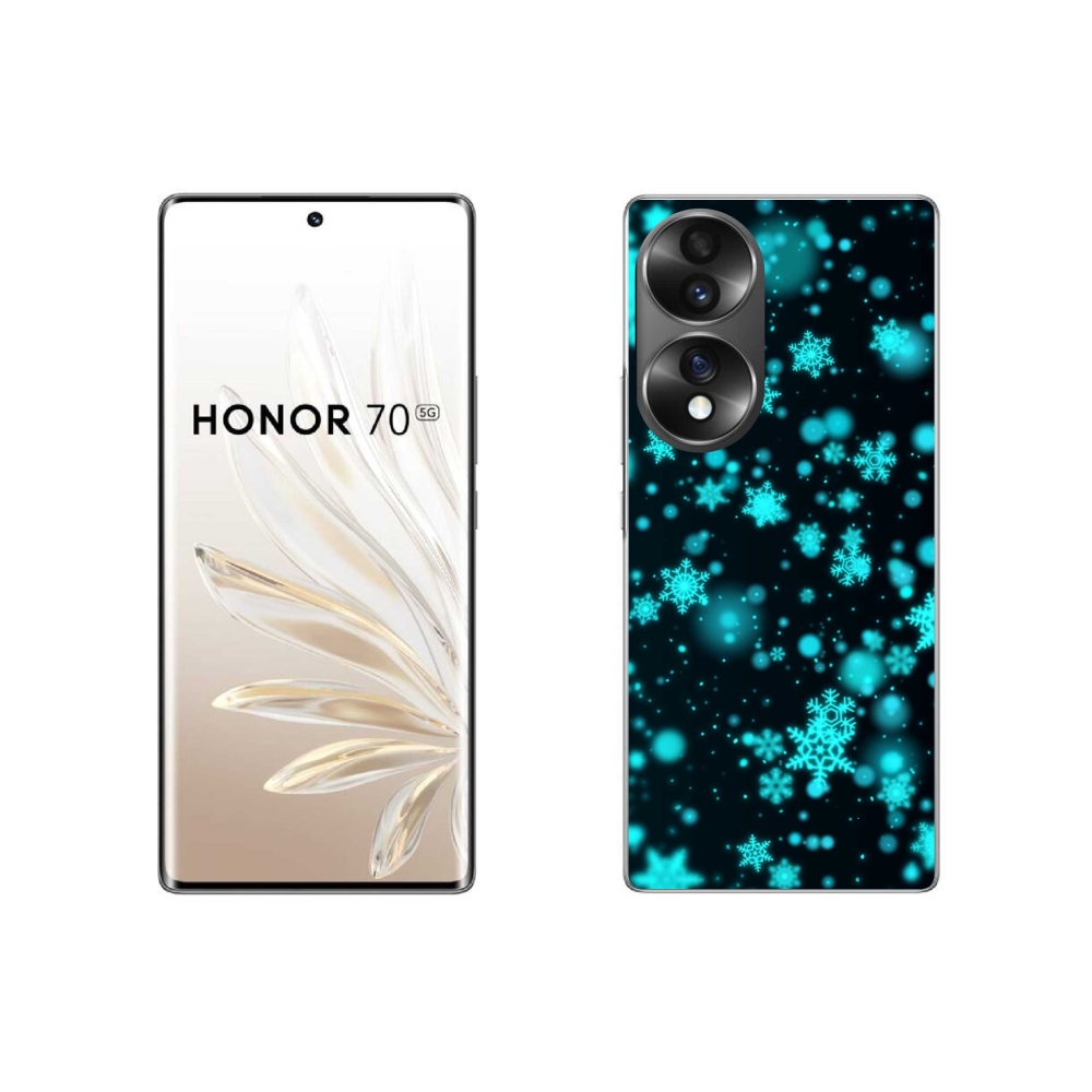 Zselés borító mmCase a Honor 70-hez - hópelyhek 1