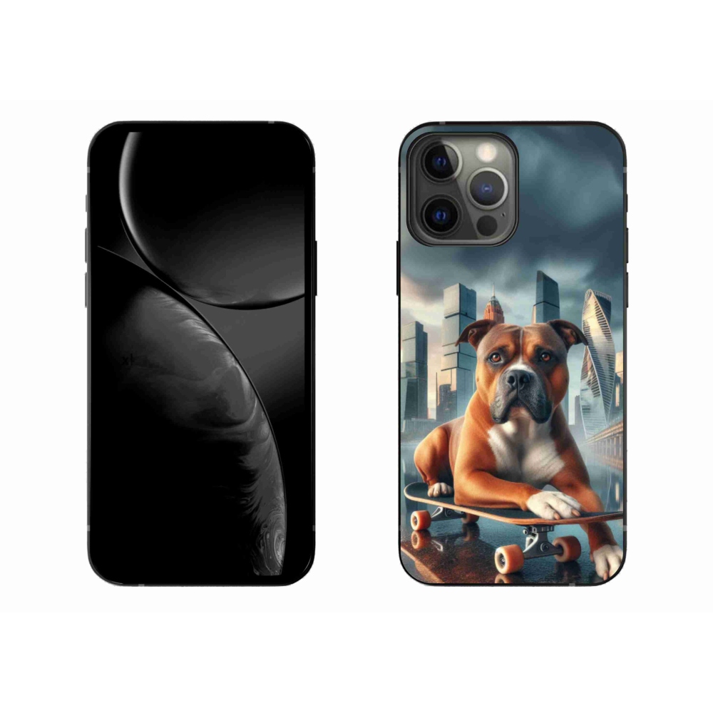 Gél borítás mmCase iPhone 13 Pro Max 6.7 készülékhez - kutya gördeszkán