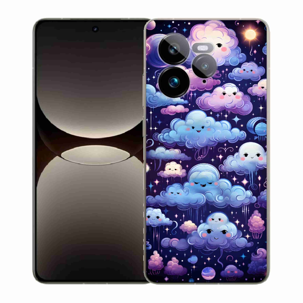 Gél borítás mmCase a Realme GT 7 Pro 5G számára - felhők