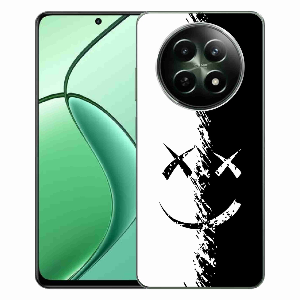 Gél borítás mmCase a Realme 12 5G/12x 5G készülékhez - fekete-fehér mosolygó