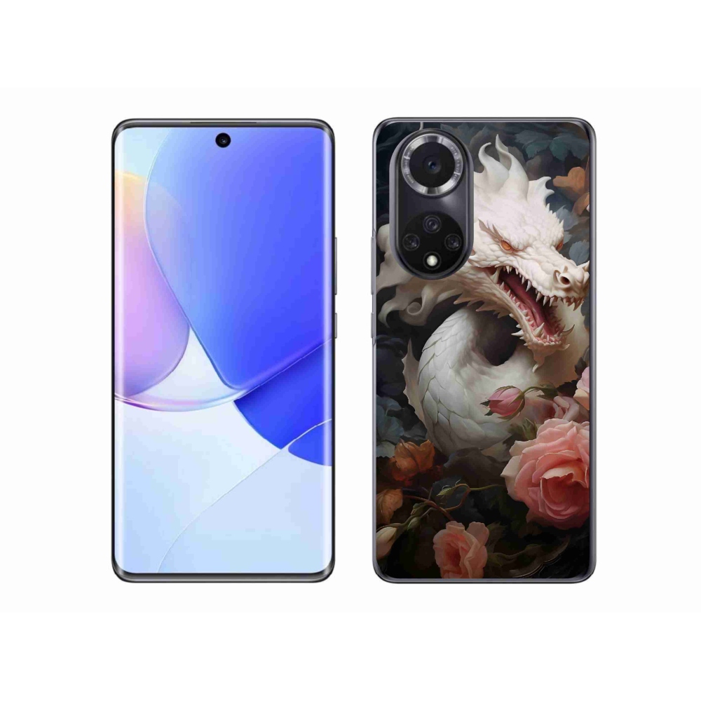 Gél borítás mmCase a Huawei Nova 9 készülékre - fehér sárkány