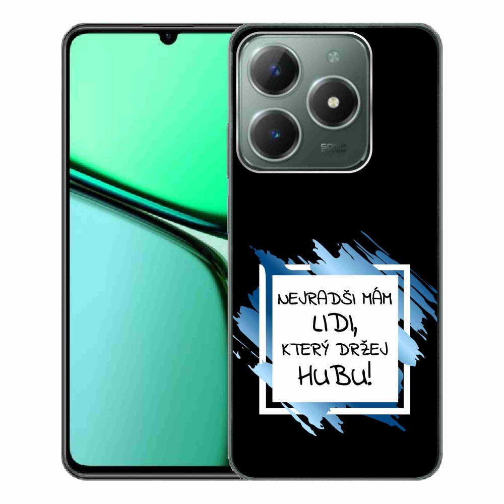 Gél borító mmCase a Realme C61 készülékhez - vicces szöveg 7 fehér és fekete háttérrel