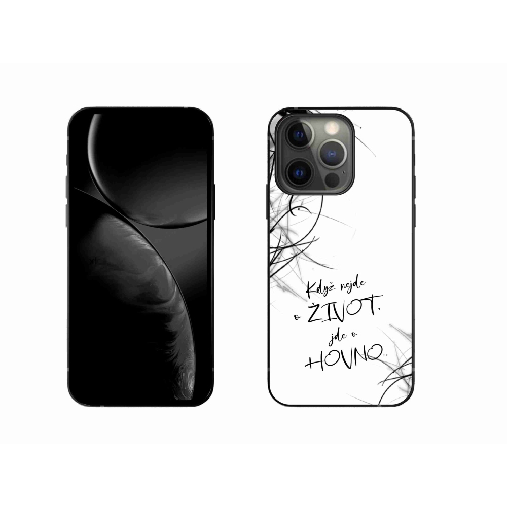 Gél borítás mmCase iPhone 13 Pro 6.1 készülékhez - vicces szöveg 16 fehér háttér