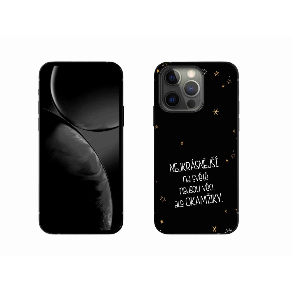Gél borítás mmCase iPhone 13 Pro 6.1 - Idézet 4 fekete háttér