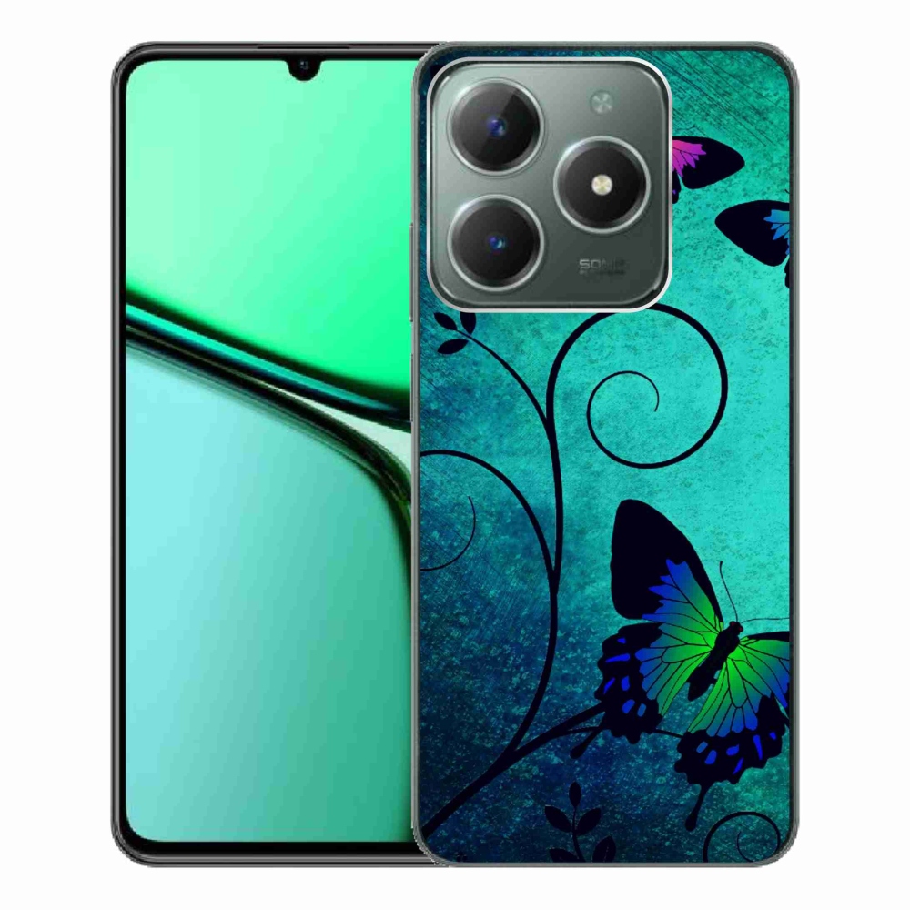 Gél borító mmCase a Realme C61 készülékhez - színes pillangók