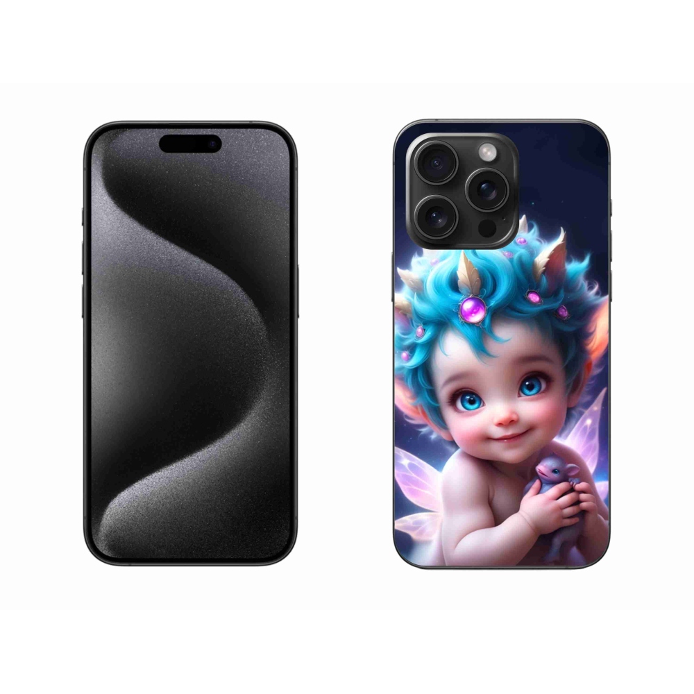 Gél borítás mmCase iPhone 15 Pro Max készülékhez - baba pillangószárnyakkal