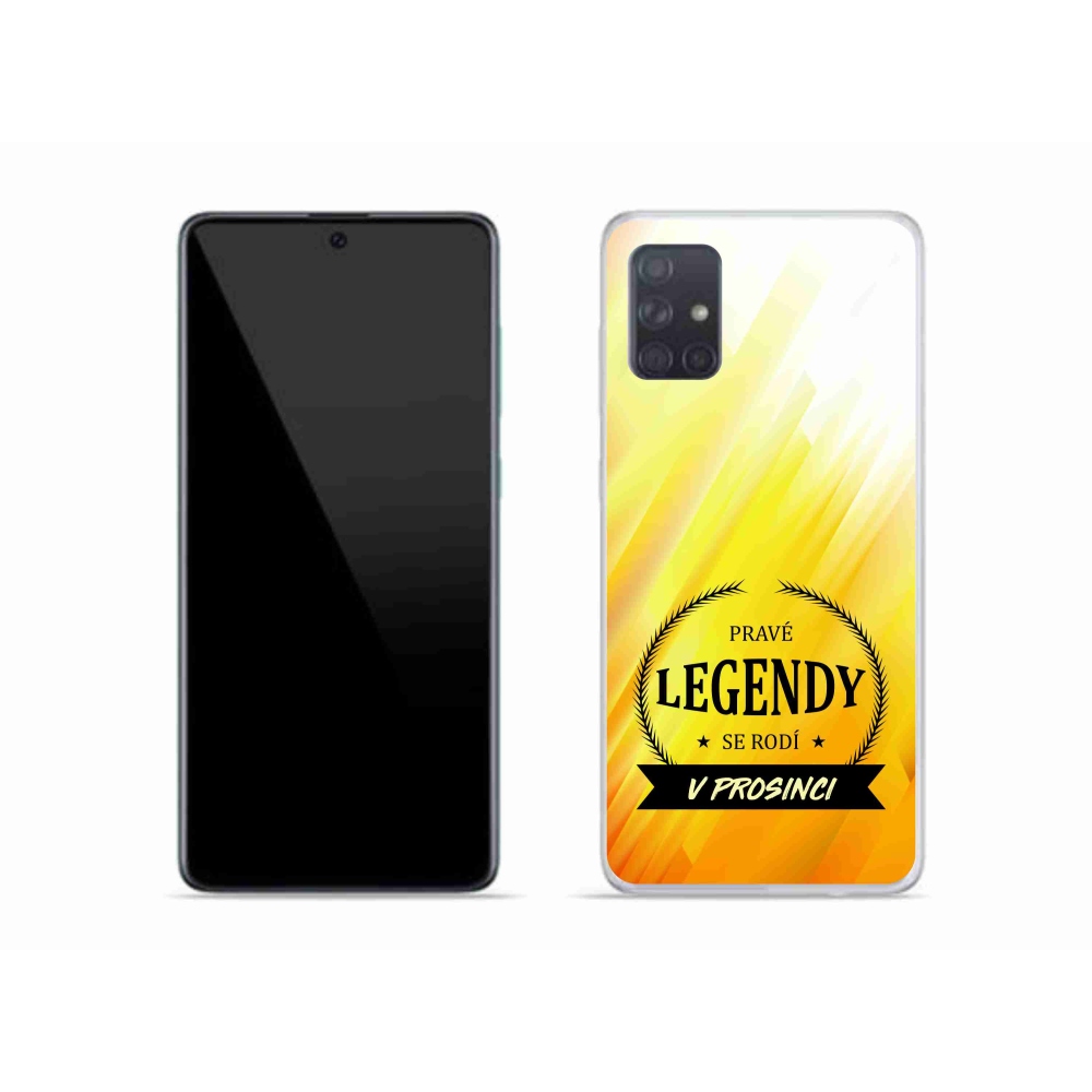 Gél borító mmCase Samsung Galaxy A51 - December legendái sárga háttérrel