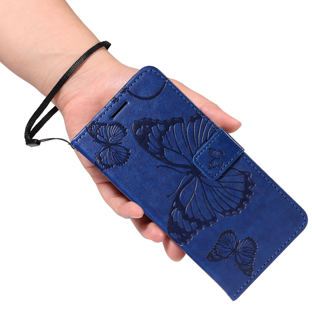 Nagy pillangó könyv tok Xiaomi Redmi 15C 4G/5G (173mm) - kék