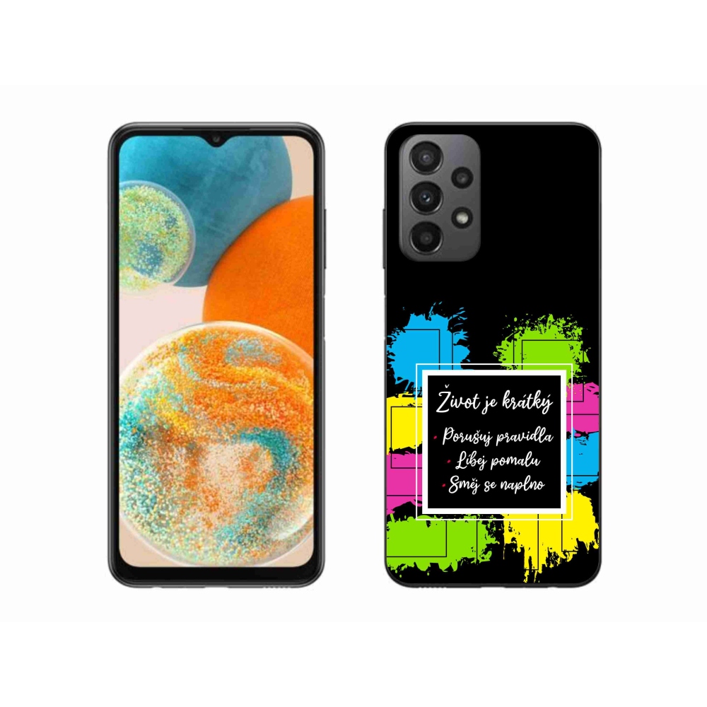 Gél borítás mmCase Samsung Galaxy A23 4G/5G - idézem 5 fekete háttérrel