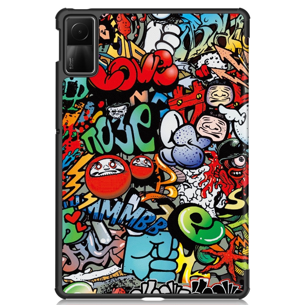 Nyomtatás intelligens záró tok a Xiaomi Redmi Pad SE-hez - graffiti