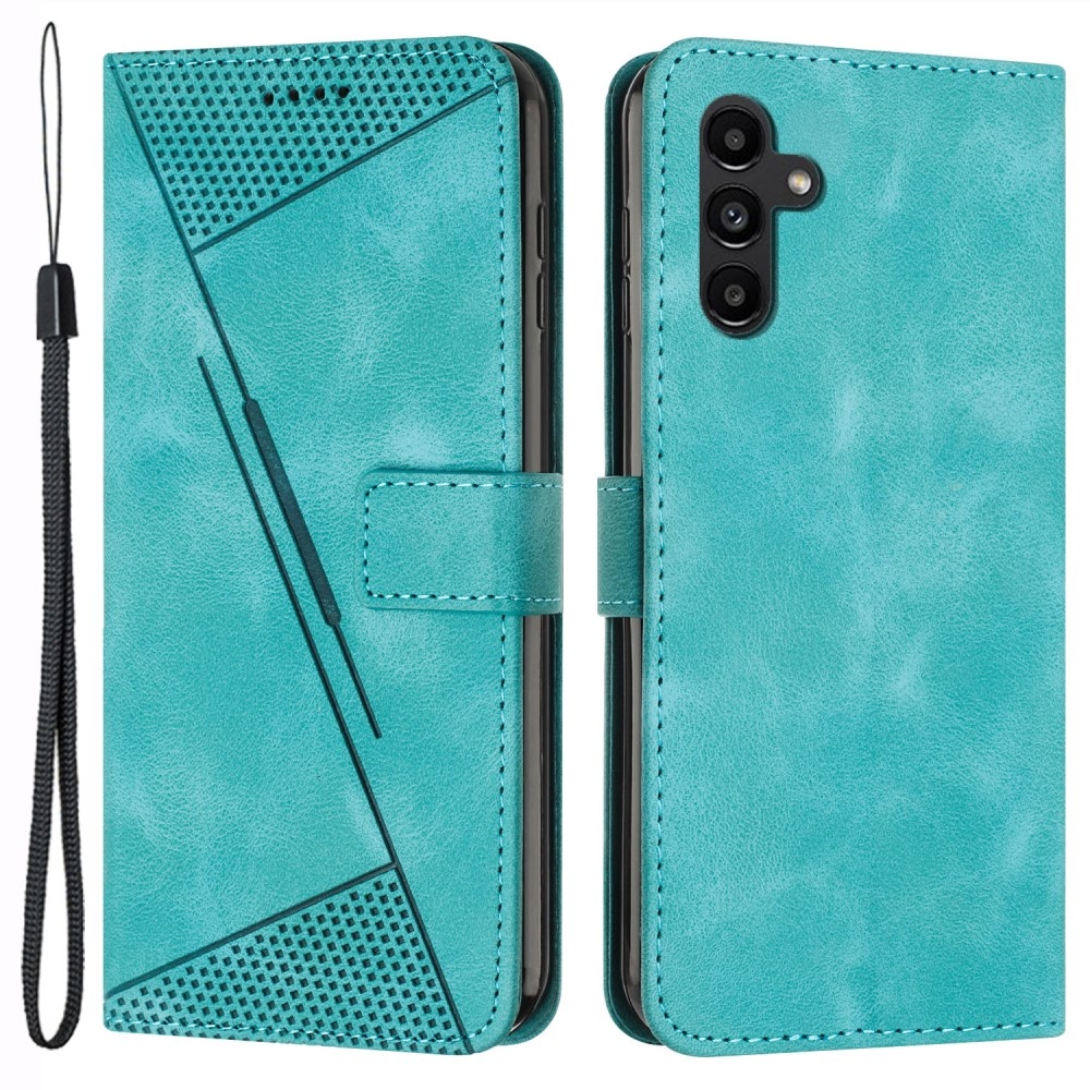 Háromszög alakú könyv tok Samsung Galaxy S25 készülékhez - zöld