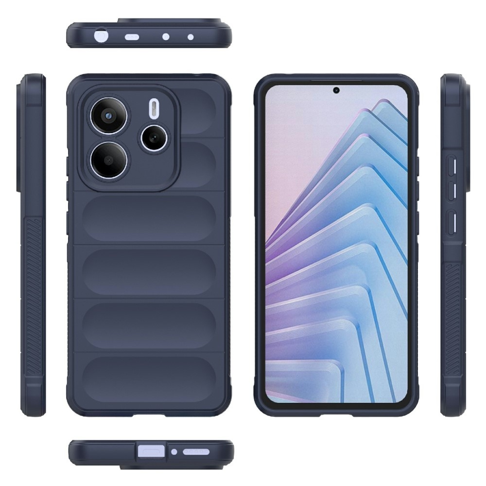 Rugg tartós zselés tok Xiaomi Redmi Note 14 5G - sötétkék