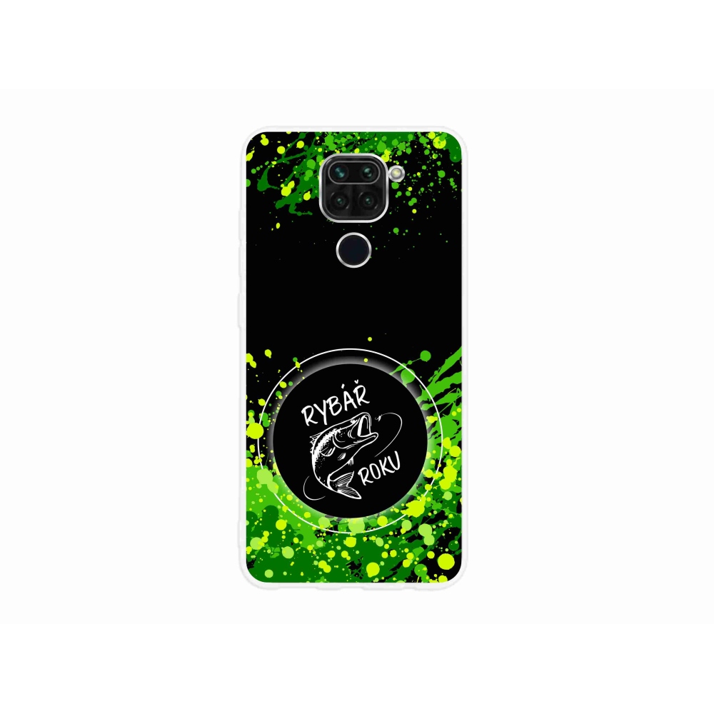 Gél borító mmCase a Xiaomi Redmi Note 9-hez - az év halászának fekete háttere