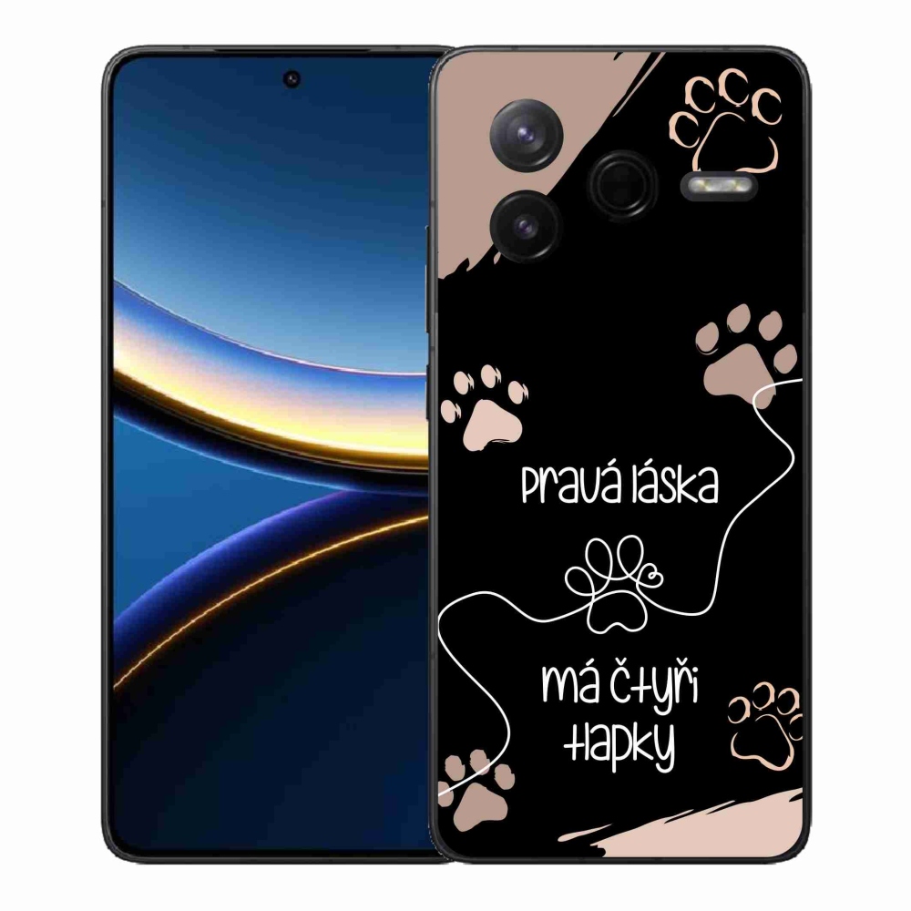 Gél borítás mmCase a Xiaomi Poco F7 Pro készülékhez - kutya motívum 1 fekete háttér