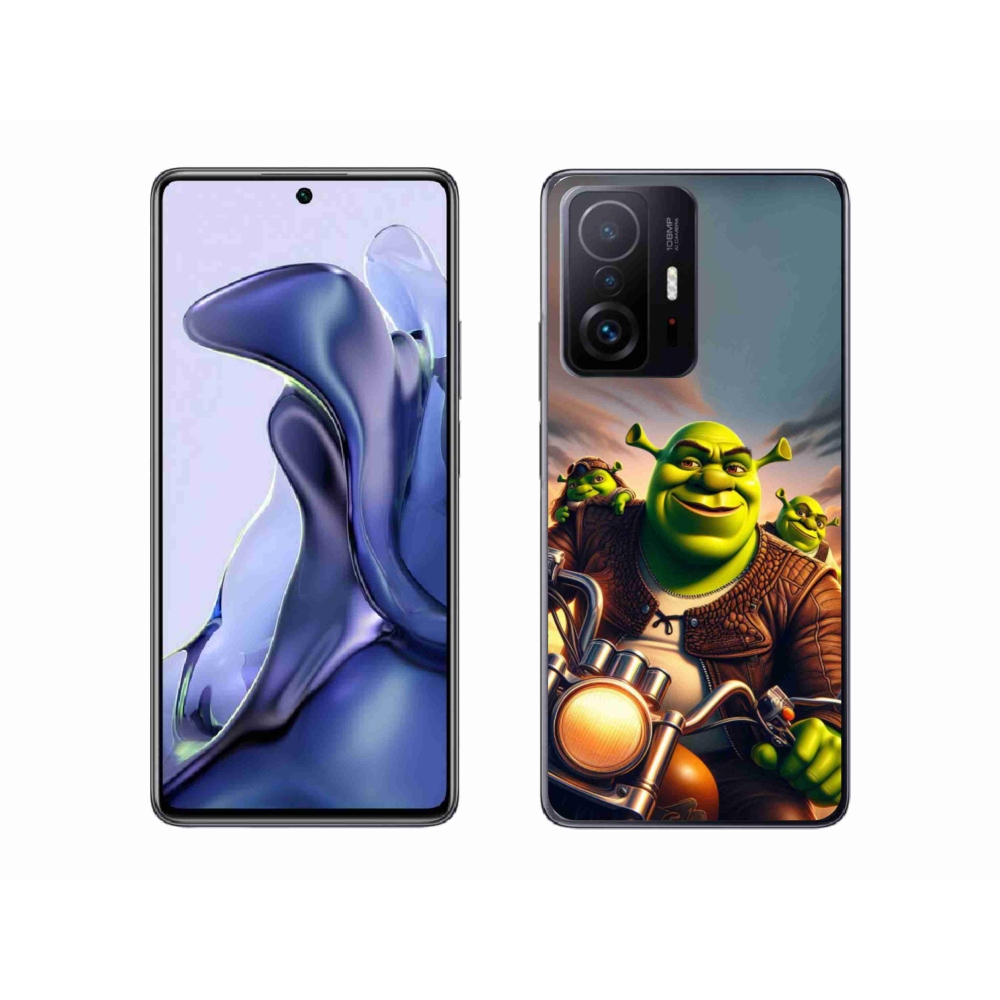 Gél borítás mmCase a Xiaomi 11T Pro számára - Shrek egy motorkerékpáron