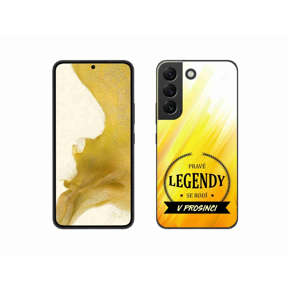 Gél borító mmCase Samsung Galaxy S22 5G - December legendái sárga háttérrel