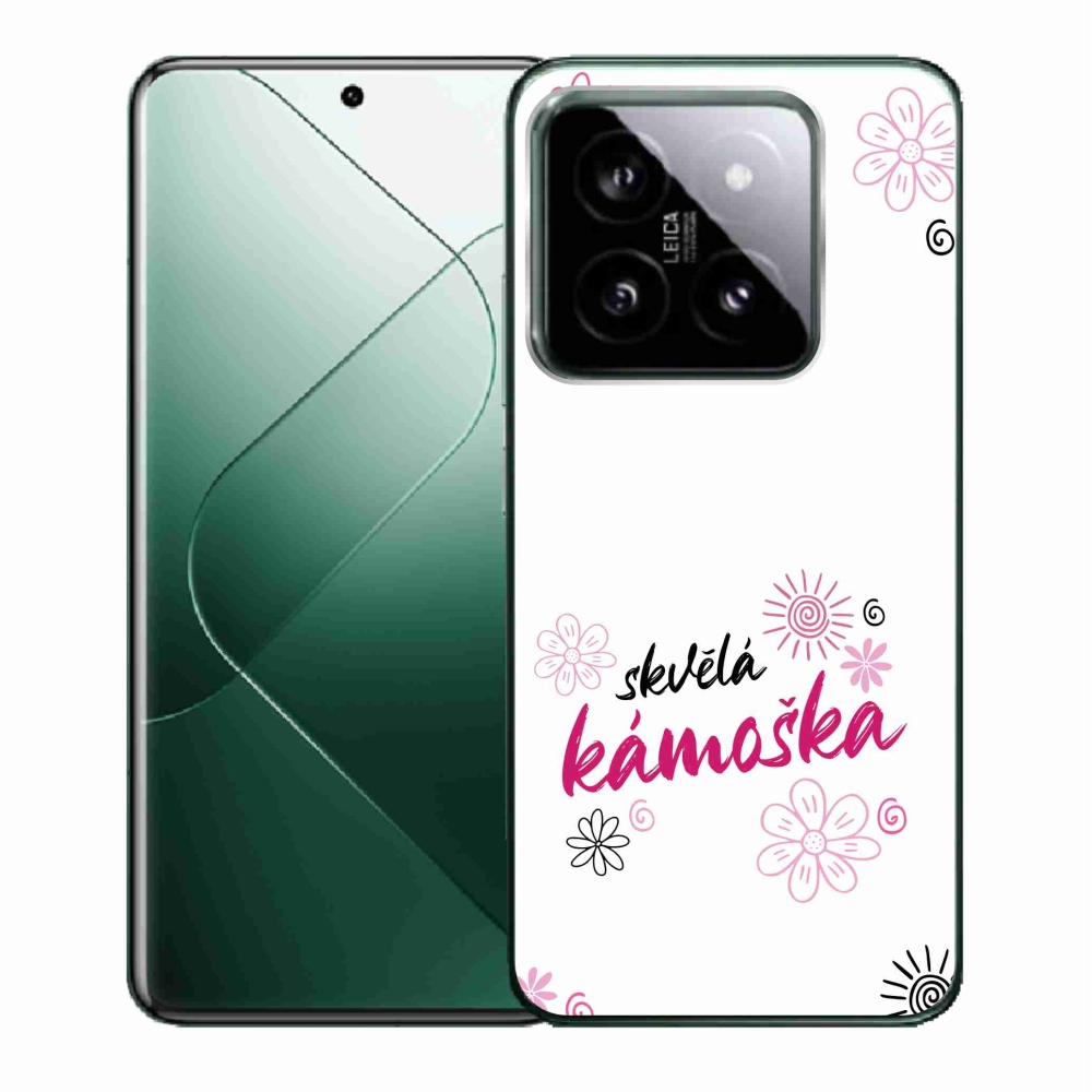 Gél borító mmCase a Xiaomi 14 - nagyszerű barát fehér háttérrel