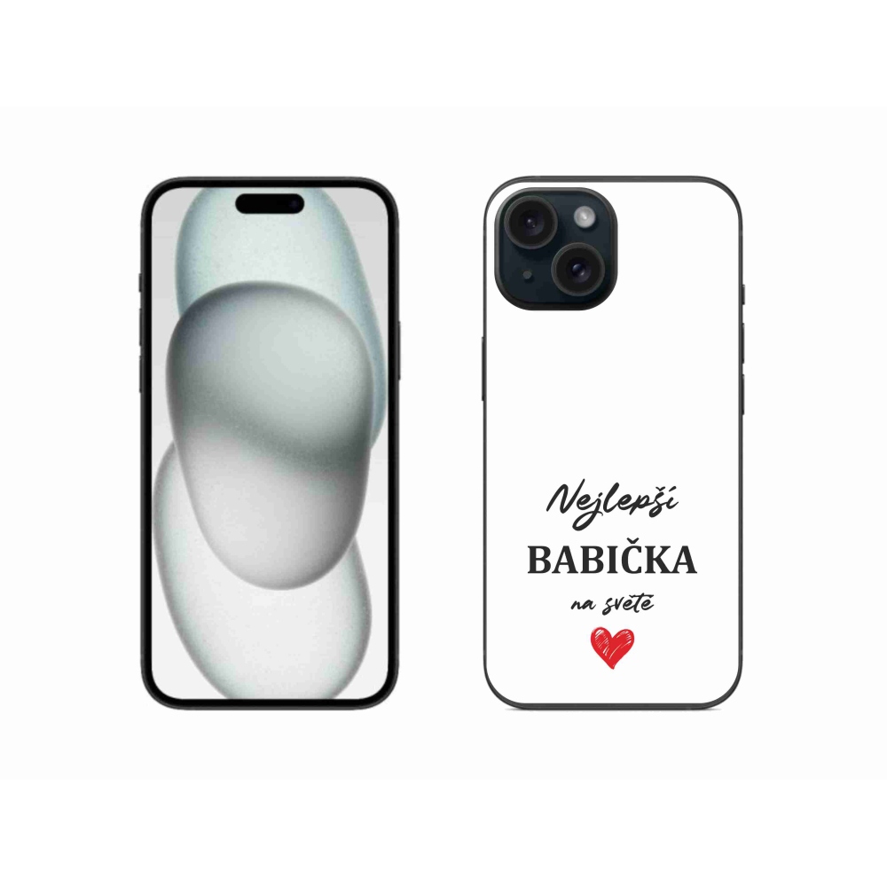 Gél borítás mmCase iPhone 15 készülékhez - Best Grandma 1 fehér háttér