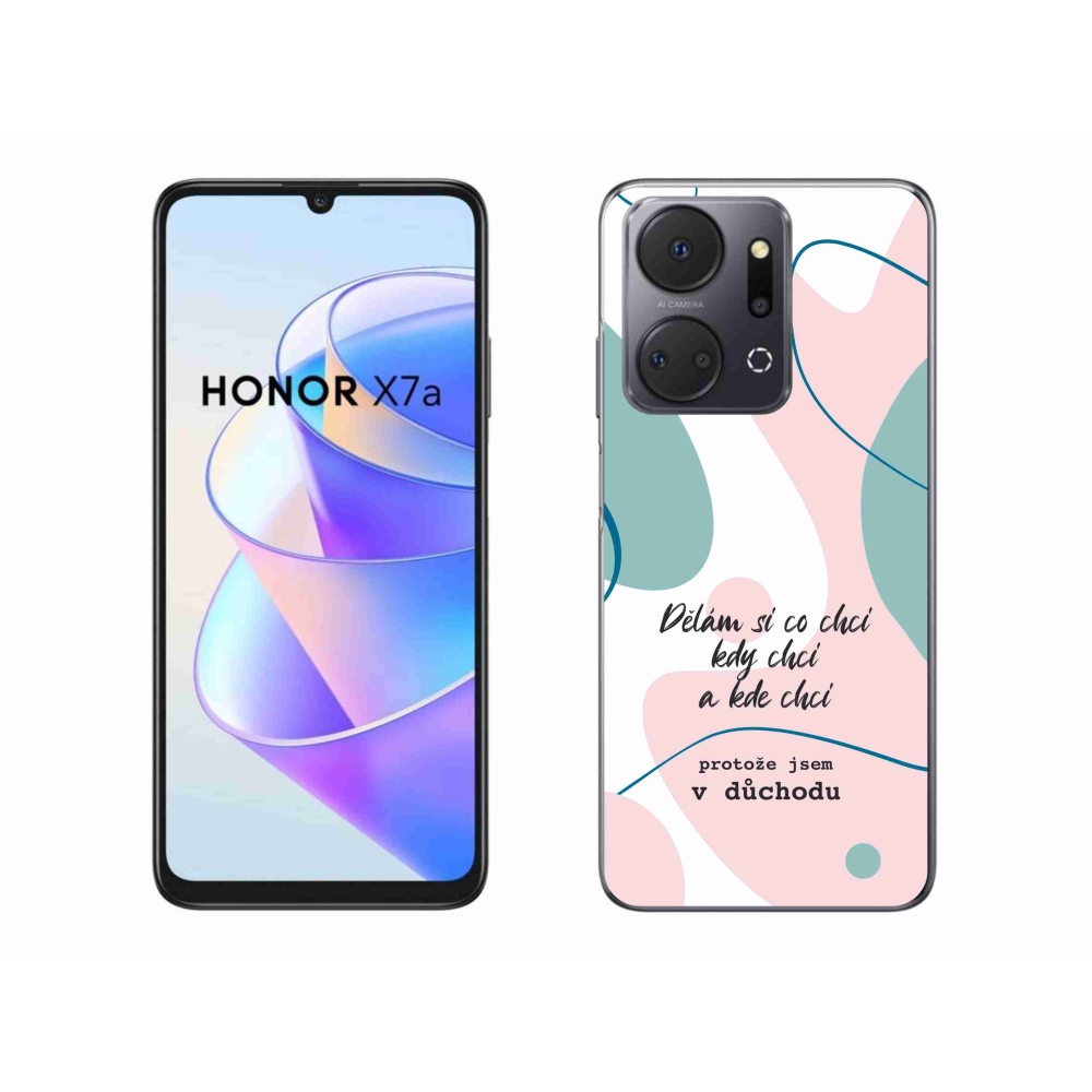 Gél borító mmCase a Honor X7a készülékhez - vicces szöveg 10 fehér háttér
