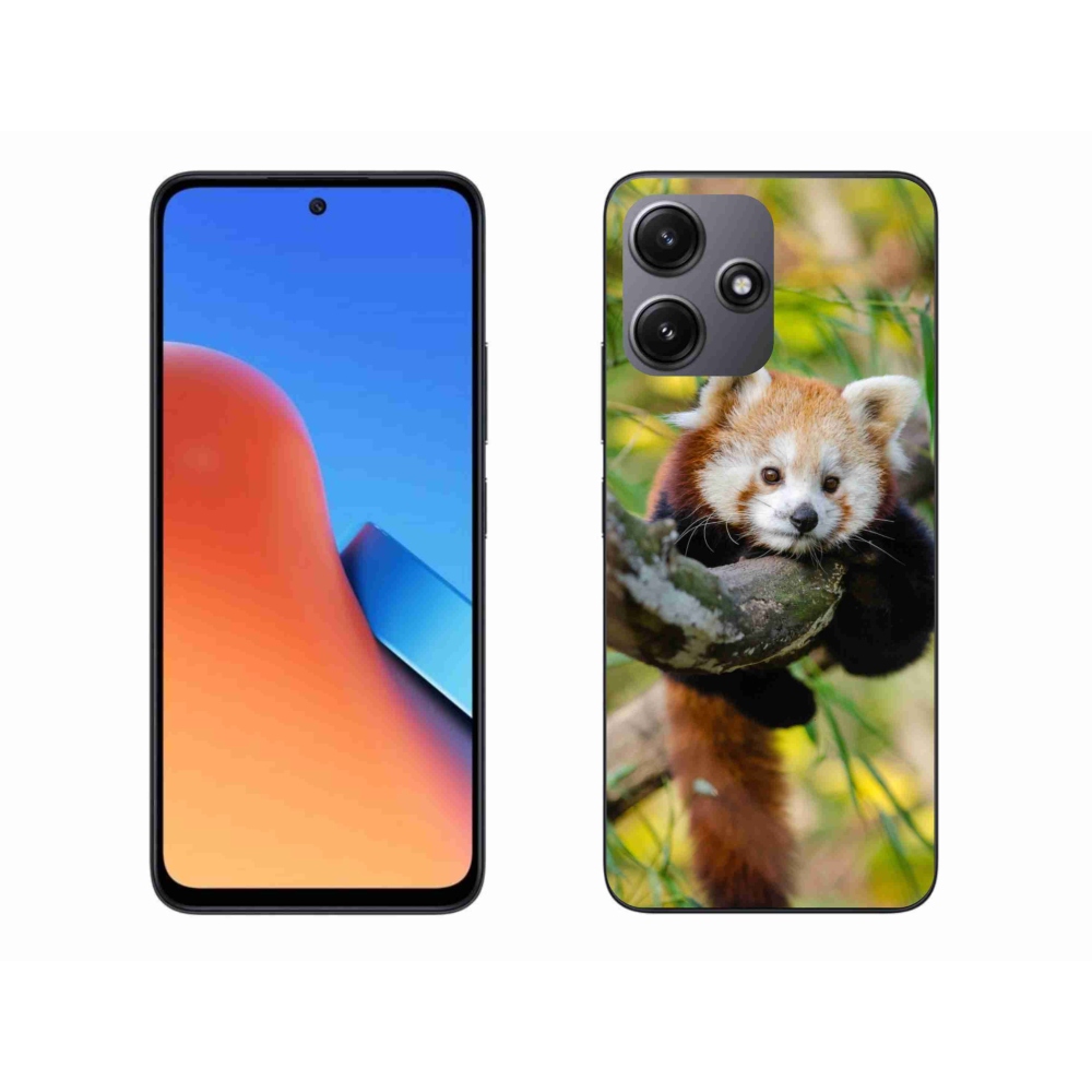 Gél borítás mmCase a Xiaomi Redmi 12 5G-hez - panda piros