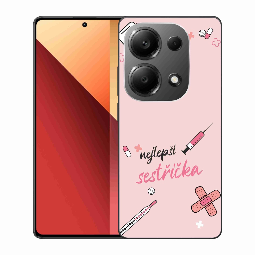 Gél borító mmCase a Xiaomi Redmi Note 13 Pro 4G/Poco M6 Pro - legjobb kishúg rózsaszín háttérrel