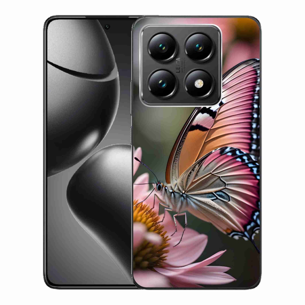 Gél borítás mmCase a Xiaomi 14T-hez - színes pillangó