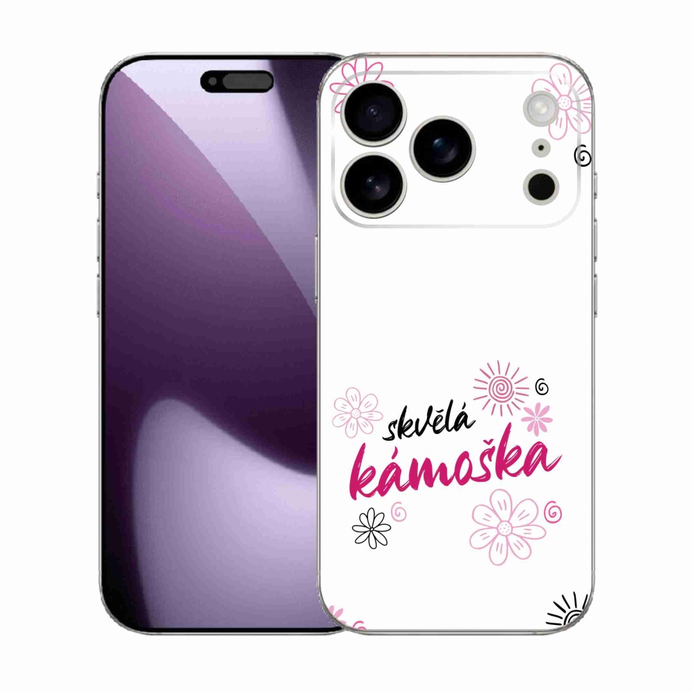 Gél borítás mmCase iPhone 17 Pro készülékhez - nagyszerű haver fehér háttérrel